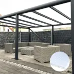 firstline alu terrassenüberdachung freistehend | anthrazit mit stegplatten 16mm farblos/klar