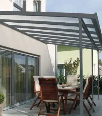 terrassenüberdachung mit Überstand