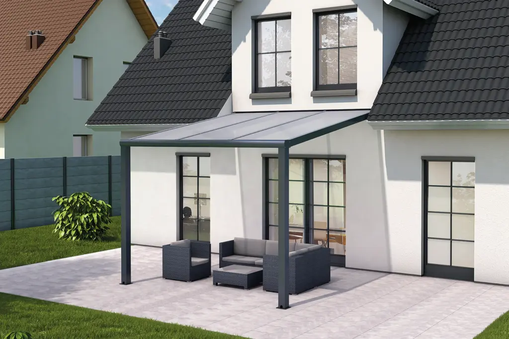 Terrassendach pro 3x3m anthrazit