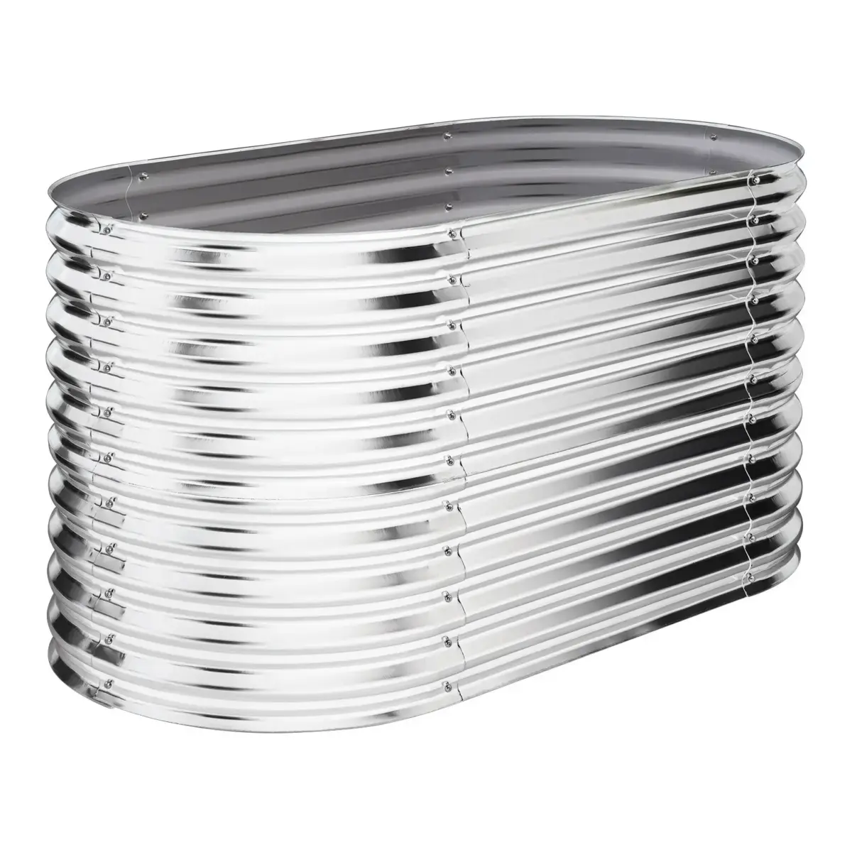 metall hochbeet silber