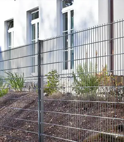 doppelstabmattenzaun pfosten | abdeckleiste | zum einbetonieren