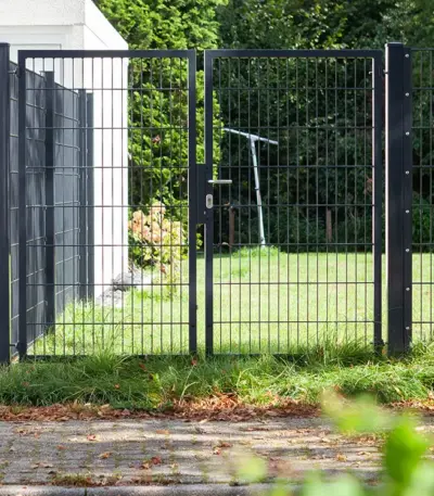 doppelstabmattenzaun tor | 2 flg. | industrietor