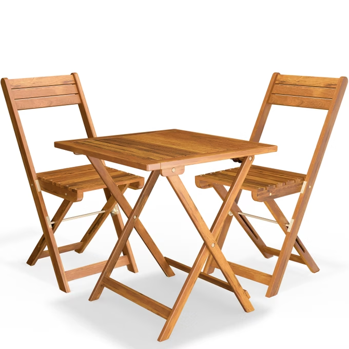 garten sitzgruppe | 3 tlg | akazienholz | klappbar