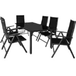 garten sitzgruppe bern 7 tlg anthrazit alu glas (1)