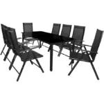garten sitzgruppe bern 9 tlg anthrazit alu