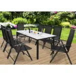 garten sitzgruppe bern 9 tlg anthrazit alu milchglas 4
