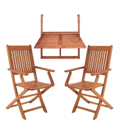 garten sitzgruppe | 3 tlg | akazienholz | klappbar