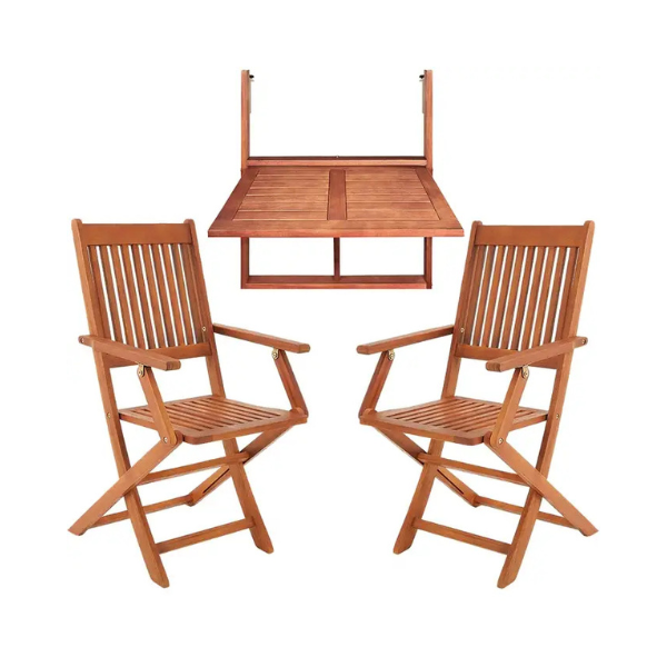 garten sitzgruppe | 3 tlg | akazienholz | klappbar