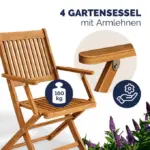gartenmöbelset gartensitzgruppe komfort 5 tlg akazienholz