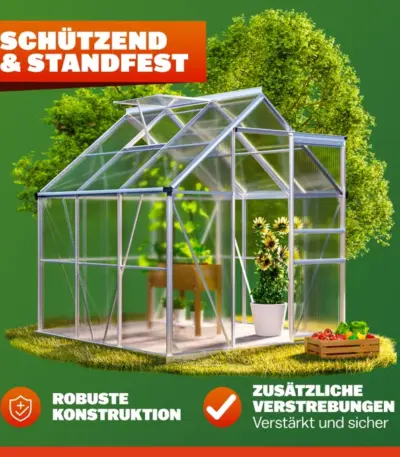 gewächshaus | frühbeet pflanzenhaus | 1 fenster | 190x190x195