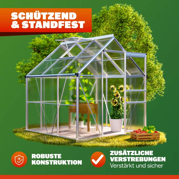 gewächshaus | frühbeet pflanzenhaus | 1 fenster | 190x190x195
