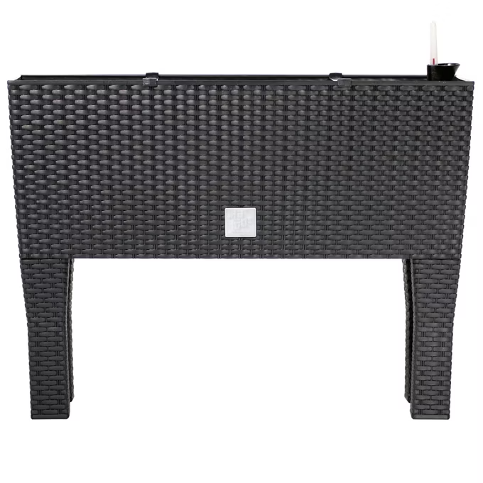 hochbeet polyrattanoptik anthrazit 60x25x46cm