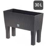 hochbeet polyrattanoptik anthrazit 60x25x46cm