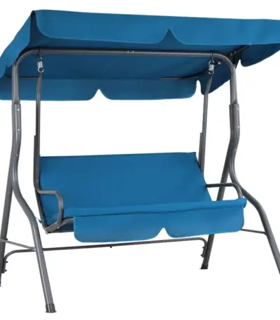 hollywoodschaukel atlantik blau mit sonnendach