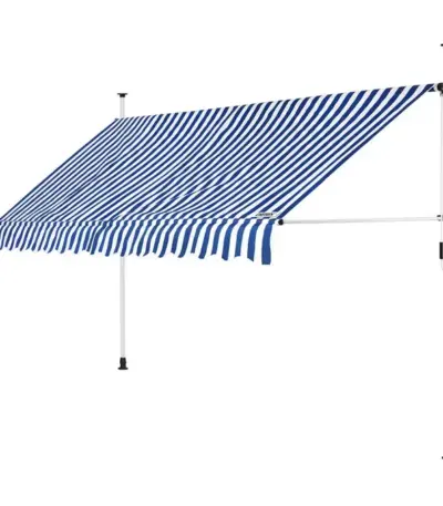 klemmmarkise blauweiß