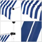 klemmmarkise blauweiß detail1