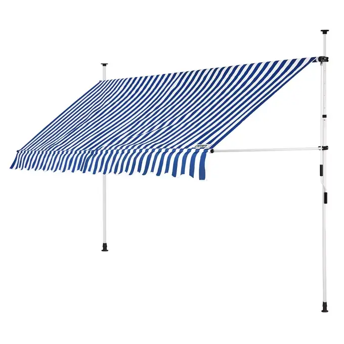 klemmmarkise blauweiß