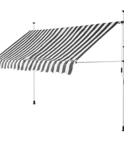 klemmmarkise grauweiß