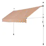klemmmarkise orange schwarz weiß