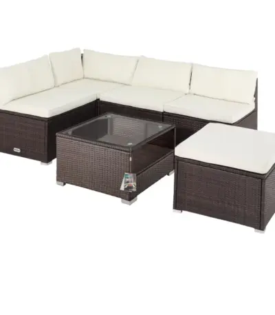 polyrattan gartensitzgruppe 3 tlg versch. farben & materialien