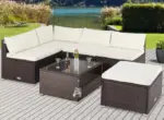 polyrattan gartensitzgruppe 3 tlg versch. farben & materialien