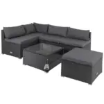 polyrattan gartensitzgruppe 3 tlg versch. farben & materialien
