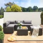 polyrattan gartensitzgruppe 3 tlg versch. farben & materialien