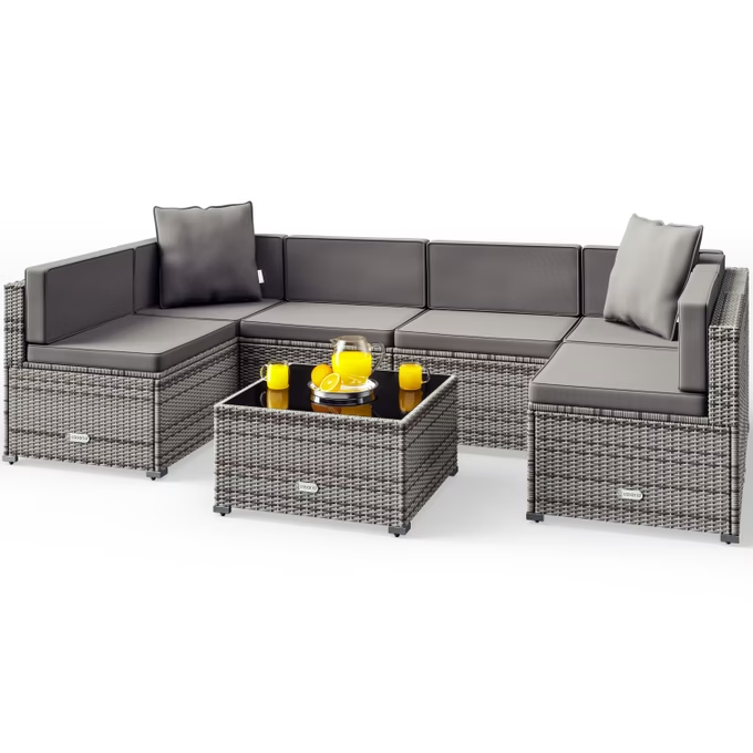 polyrattan gartensitzgruppe 3 tlg versch. farben & materialien