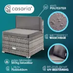 polyrattan gartensitzgruppe 3 tlg versch. farben & materialien