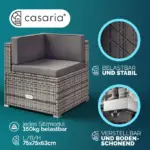 polyrattan gartensitzgruppe 3 tlg versch. farben & materialien
