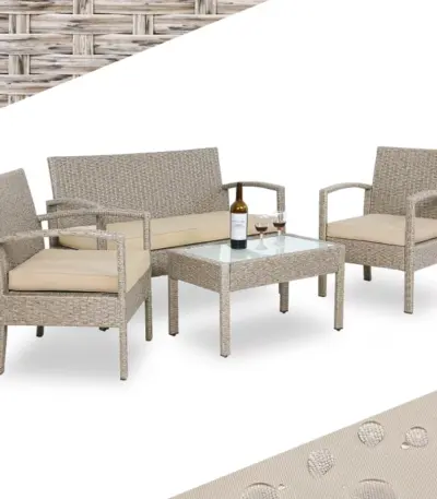 polyrattan gartenmöbel set 4 tlg vers. varianten