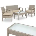 polyrattan gartenmöbel set 4 tlg vers. varianten