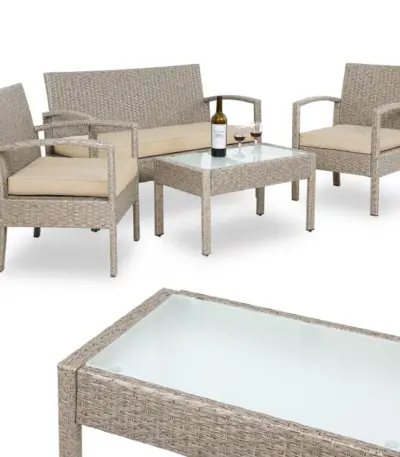 polyrattan gartenmöbel set 4 tlg vers. varianten