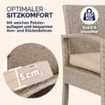 polyrattan gartenmöbel set 4 tlg vers. varianten