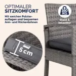 polyrattan gartenmöbel set 4 tlg vers. varianten