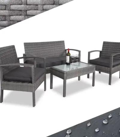 polyrattan gartenmöbel set 4 tlg vers. varianten