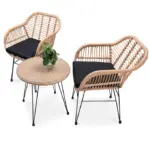 polyrattan gartensitzgruppe 3 tlg versch. farben & materialien