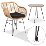 polyrattan gartensitzgruppe 3 tlg versch. farben & materialien