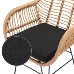polyrattan gartensitzgruppe 3 tlg versch. farben & materialien