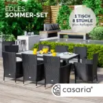 polyrattan gartenmöbel bali 5 und 9 tlg schwarz