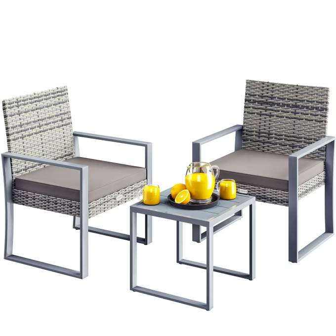 polyrattan gartensitzgruppe 3 tlg versch. farben & materialien