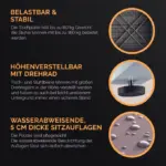 polyrattan gartensitzgruppe 3 tlg versch. farben & materialien