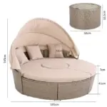 polyrattan sonneninsel Ø185cm in vers. varianten