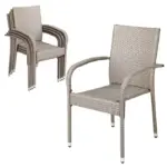 polyrattan stapelstuhl fort | 4er & 8er set | versch. farben