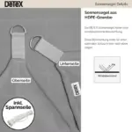sonnensegel hdpe | 3x3x3m | dreieck | creme