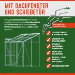 anlehngewächshaus | pflanzenhaus | 190x130x202cm | 1 fenster