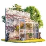 anlehngewächshaus | pflanzenhaus | 190x130x202cm | 1 fenster