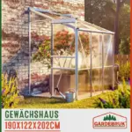 anlehngewächshaus | pflanzenhaus | 190x130x202cm | 1 fenster