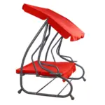 hollywoodschaukel 3 sitzer rot gartenschaukel