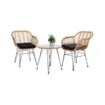 polyrattan eck modul havanna weiß/grau | einzelstück